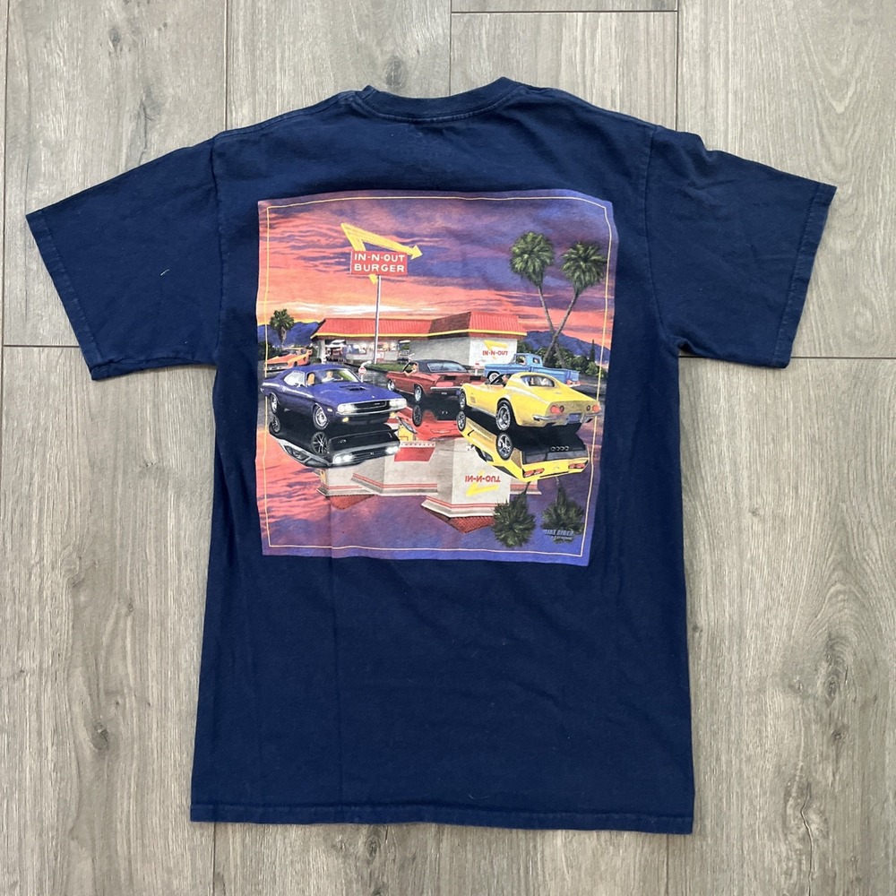 In-N-Out Burger California T Shirt Mens S Blue Short Sleeve